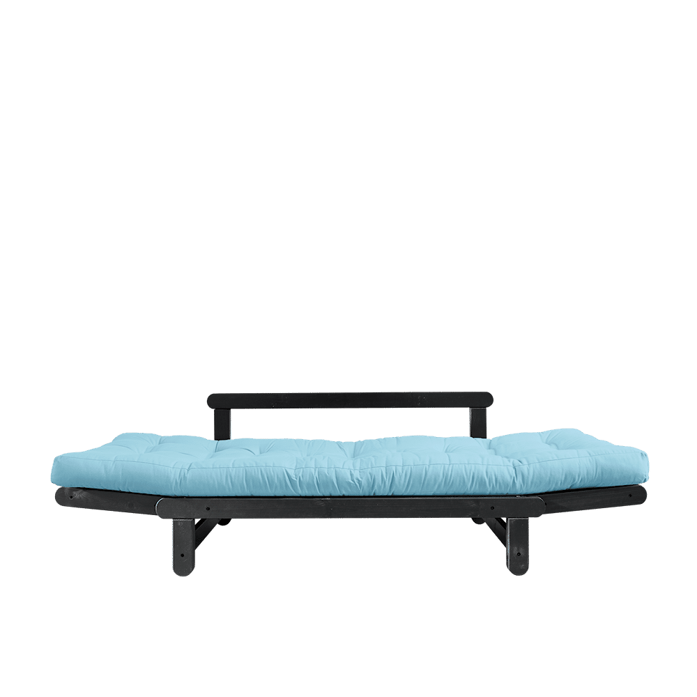 Karup Design BEAT BLACK LACQUERED W. BEAT MATTRESS SET LIGHT BLUE