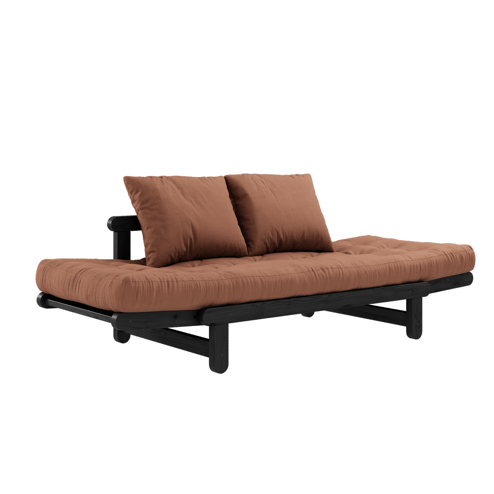 BEAT NOIR LAQUÉ W. BEAT JEU DE MATELAS CLAY BROWN