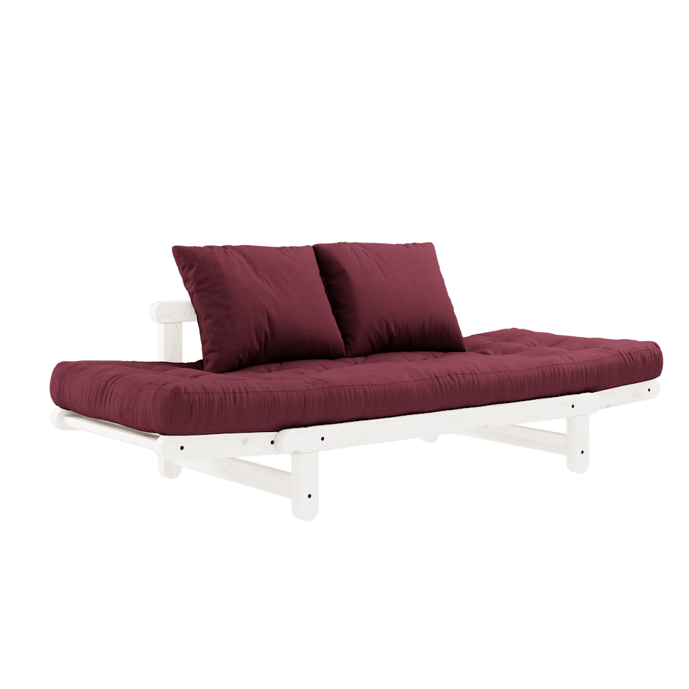 Karup design beat laqué blanc W. Ensemble de matelas Beat Bordeaux