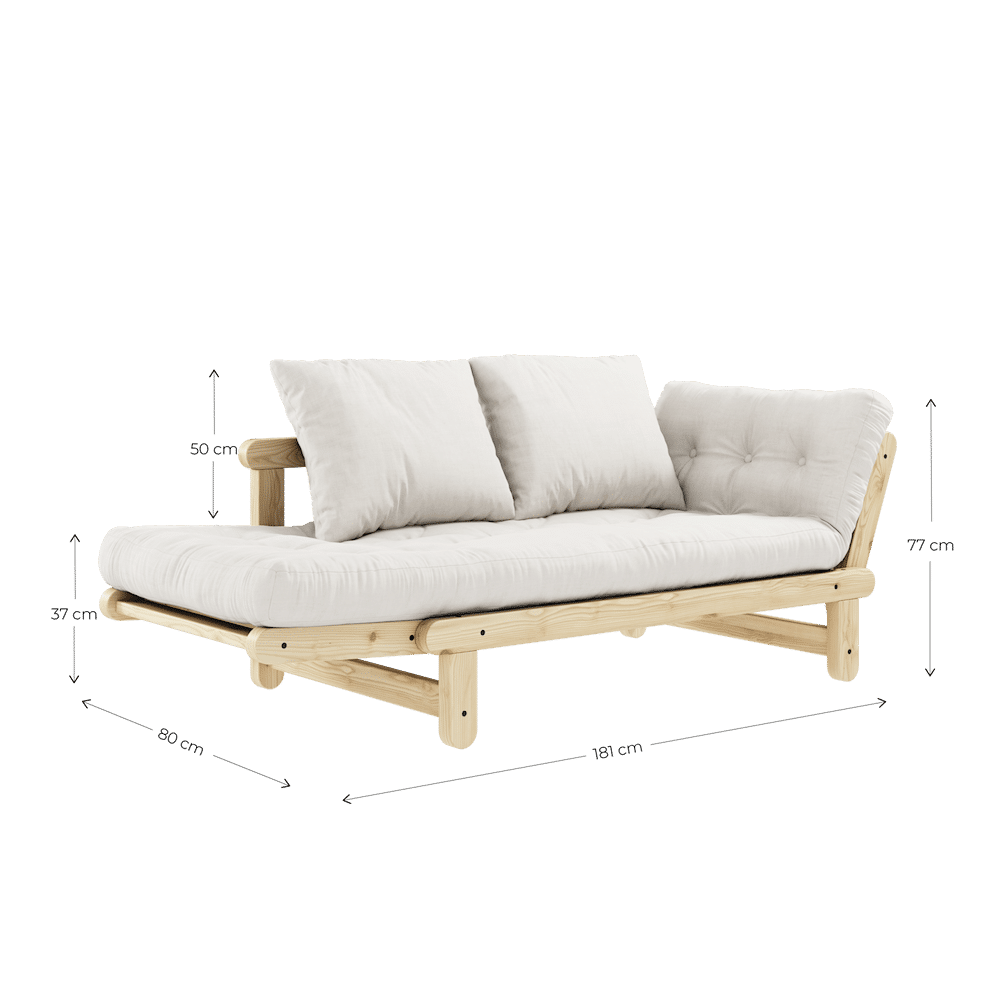 Karup design beat laqué blanc W. Ensemble de matelas Beat Bordeaux