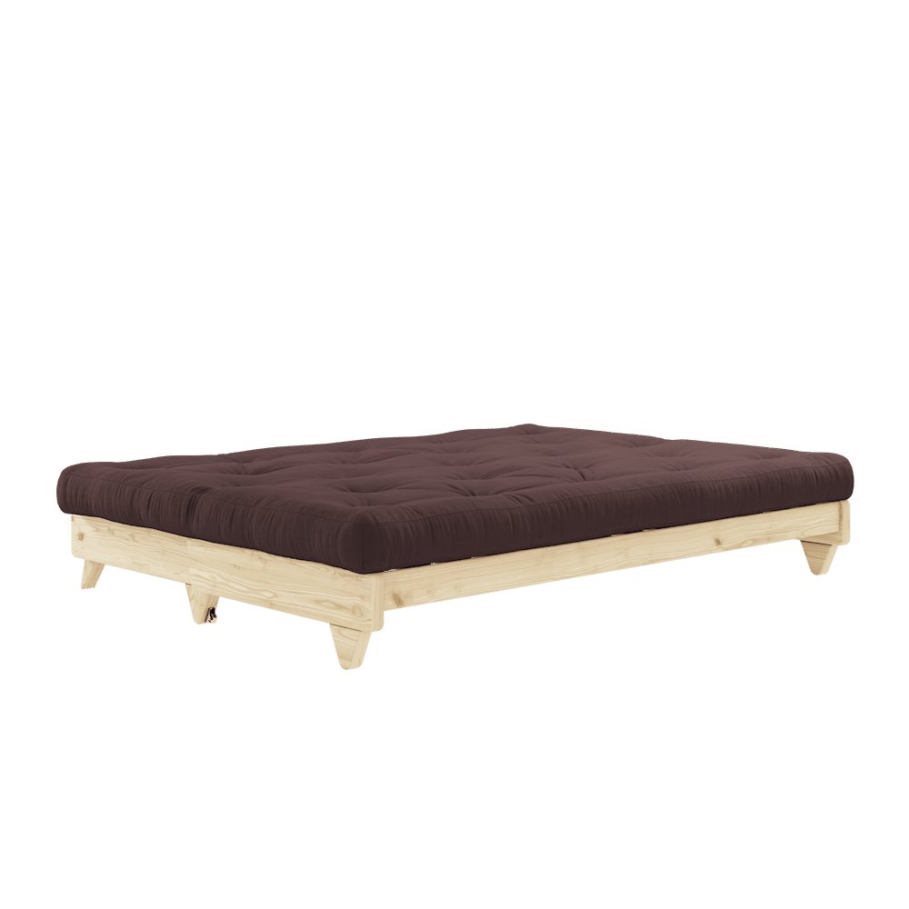 Designer FRAIS CLAIR LAQUÉ W. MATELAS FRAIS BRUN