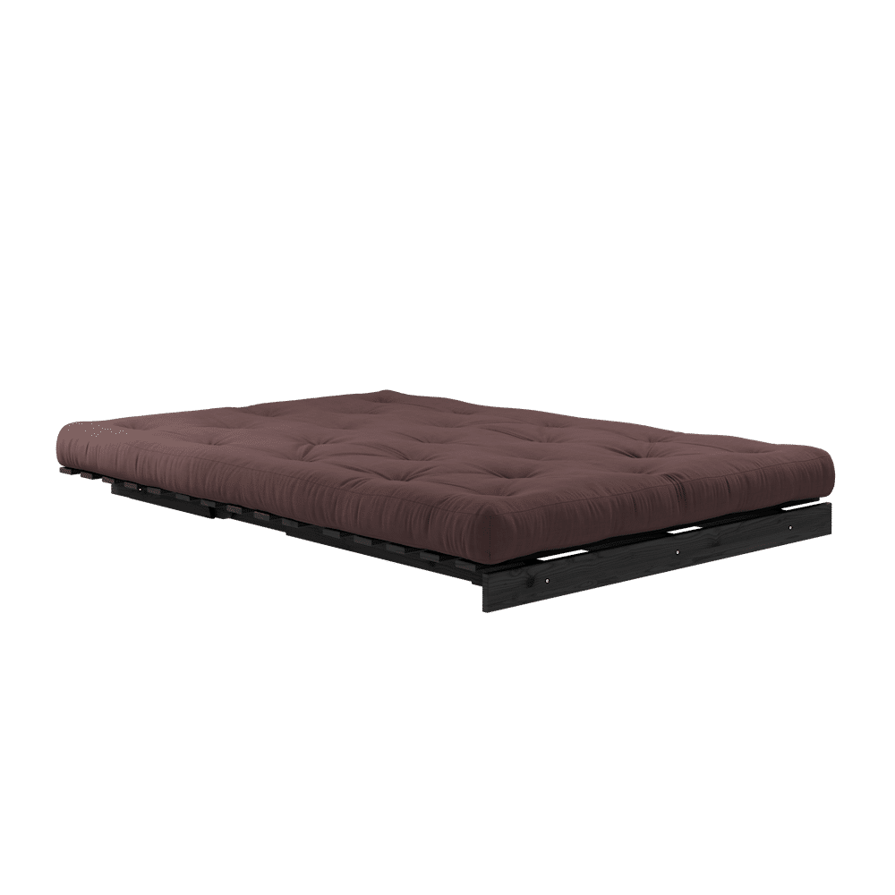 Design ROOTS NOIR LAQUÉ 140X200 W. ROOTS MATELAS BRUN