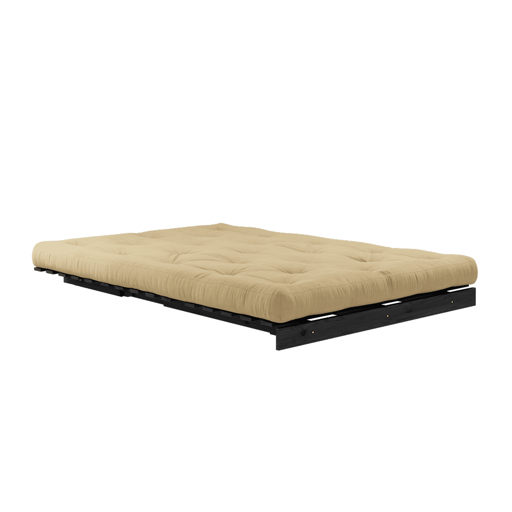 Karup Design ROOTS BLACK LACQUERED 140 X 200 W. ROOTS MATTRESS WHEAT BEIGE