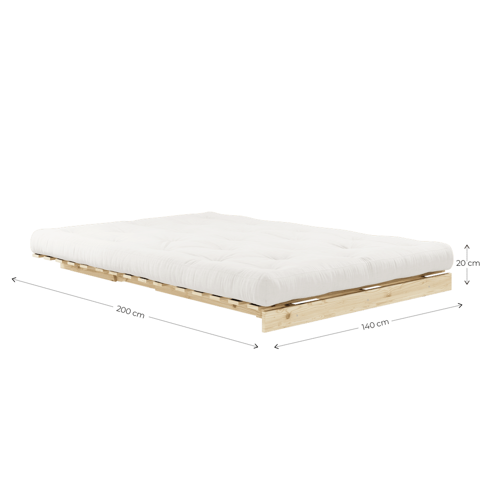 Karup Design ROOTS BLACK LACQUERED 140 X 200 W. ROOTS MATTRESS WHEAT BEIGE