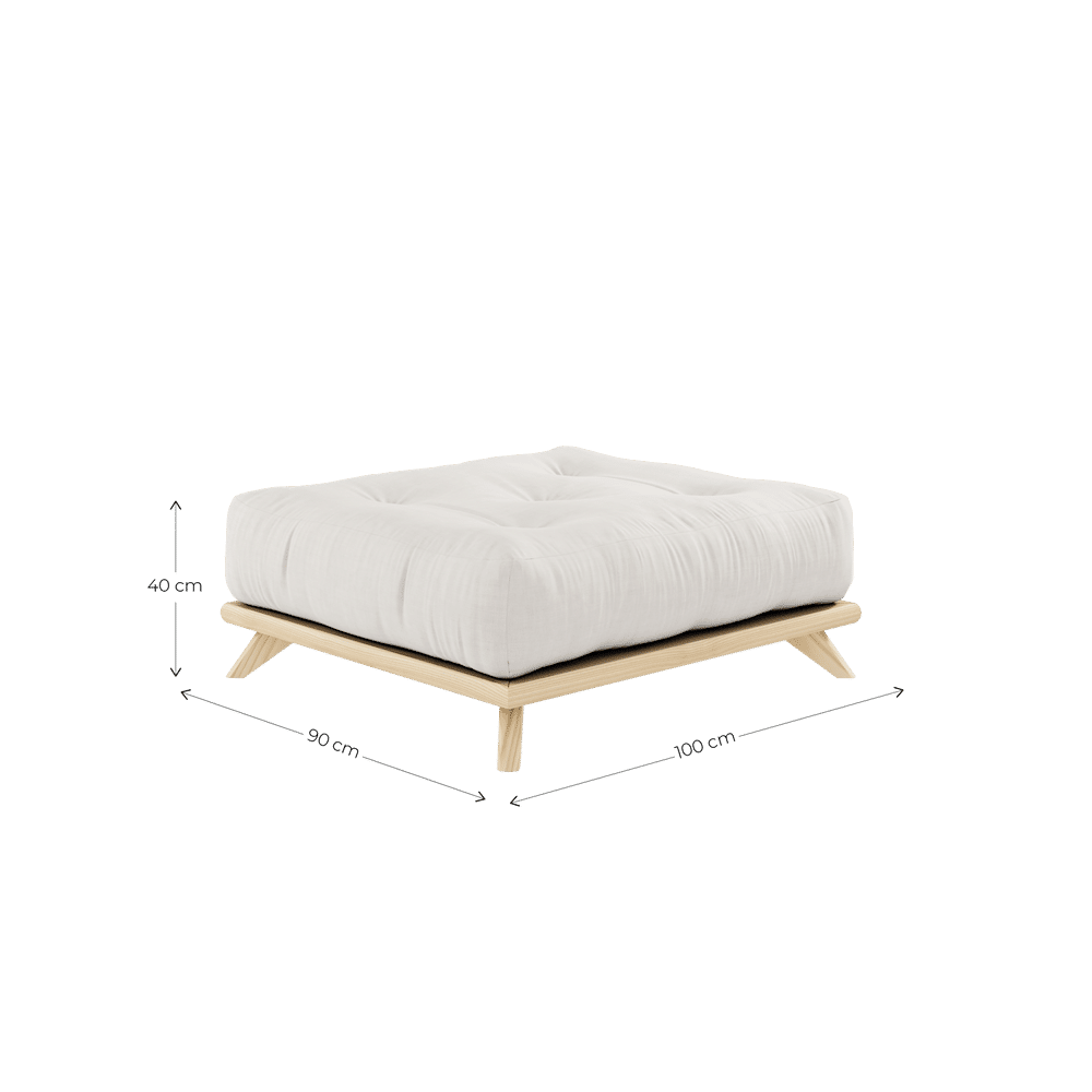 Karup Design SANS TABOURET CLAIR LAQUÉ W. MATELAS NATUREL SANS TABOURET