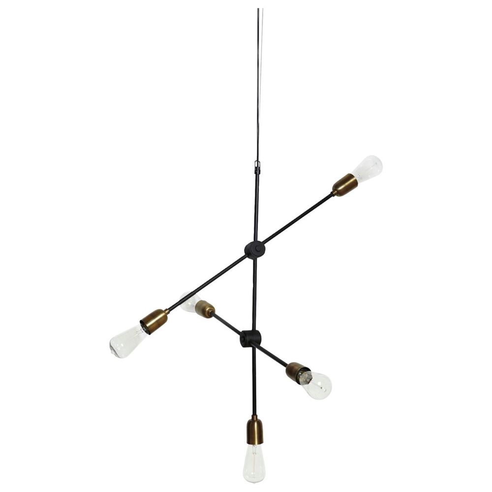 House Doctor Lamp, Molecular, Zwart/Messing