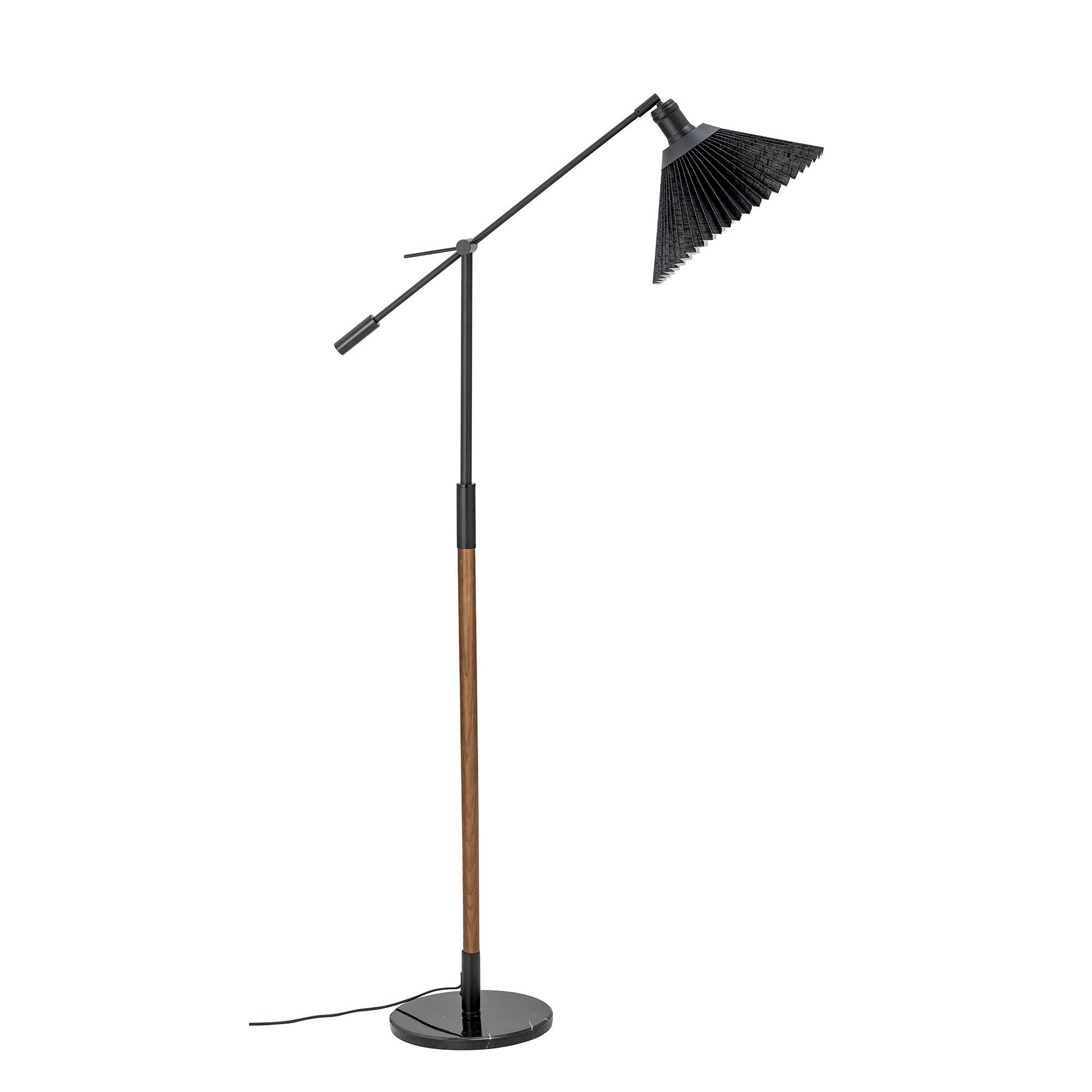 Bloomingville Polus Vloerlamp, Zwart, Linnen