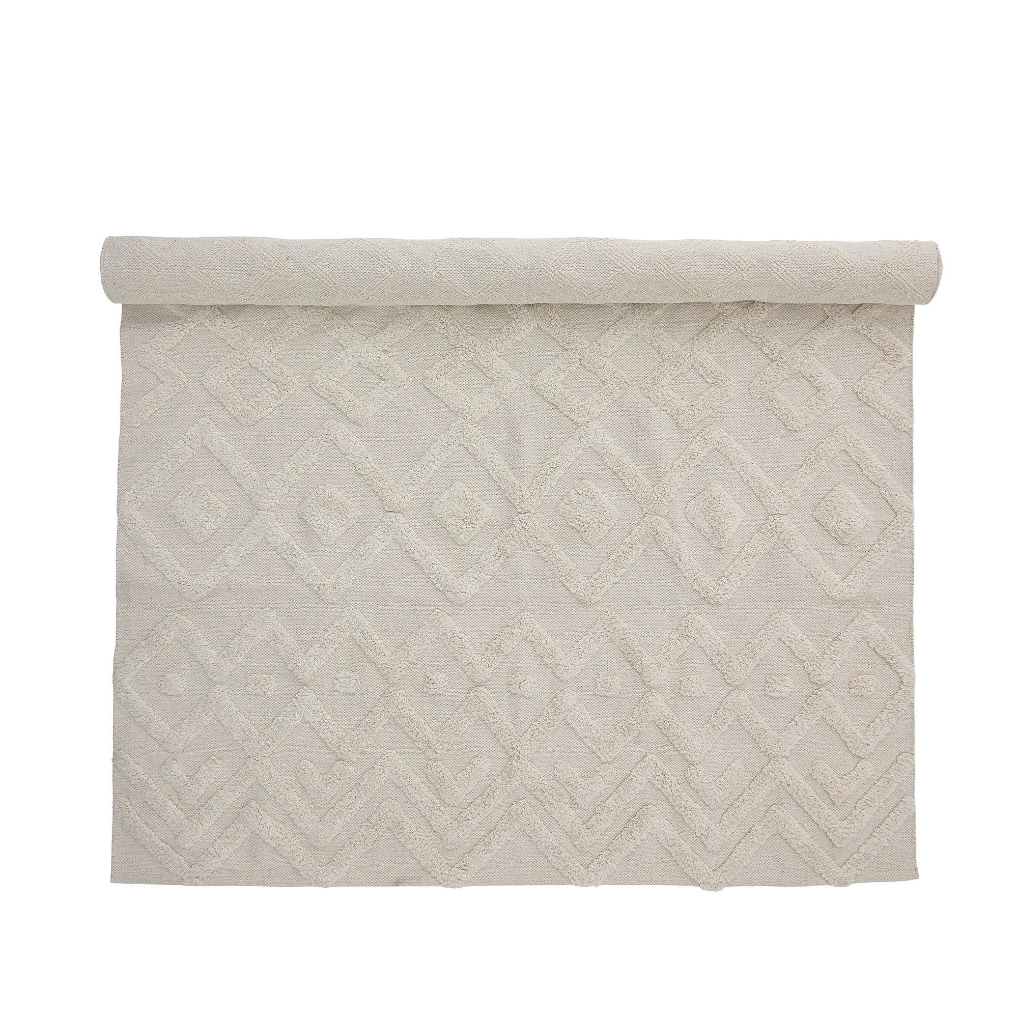 Tapis Billa, Blanc, Coton