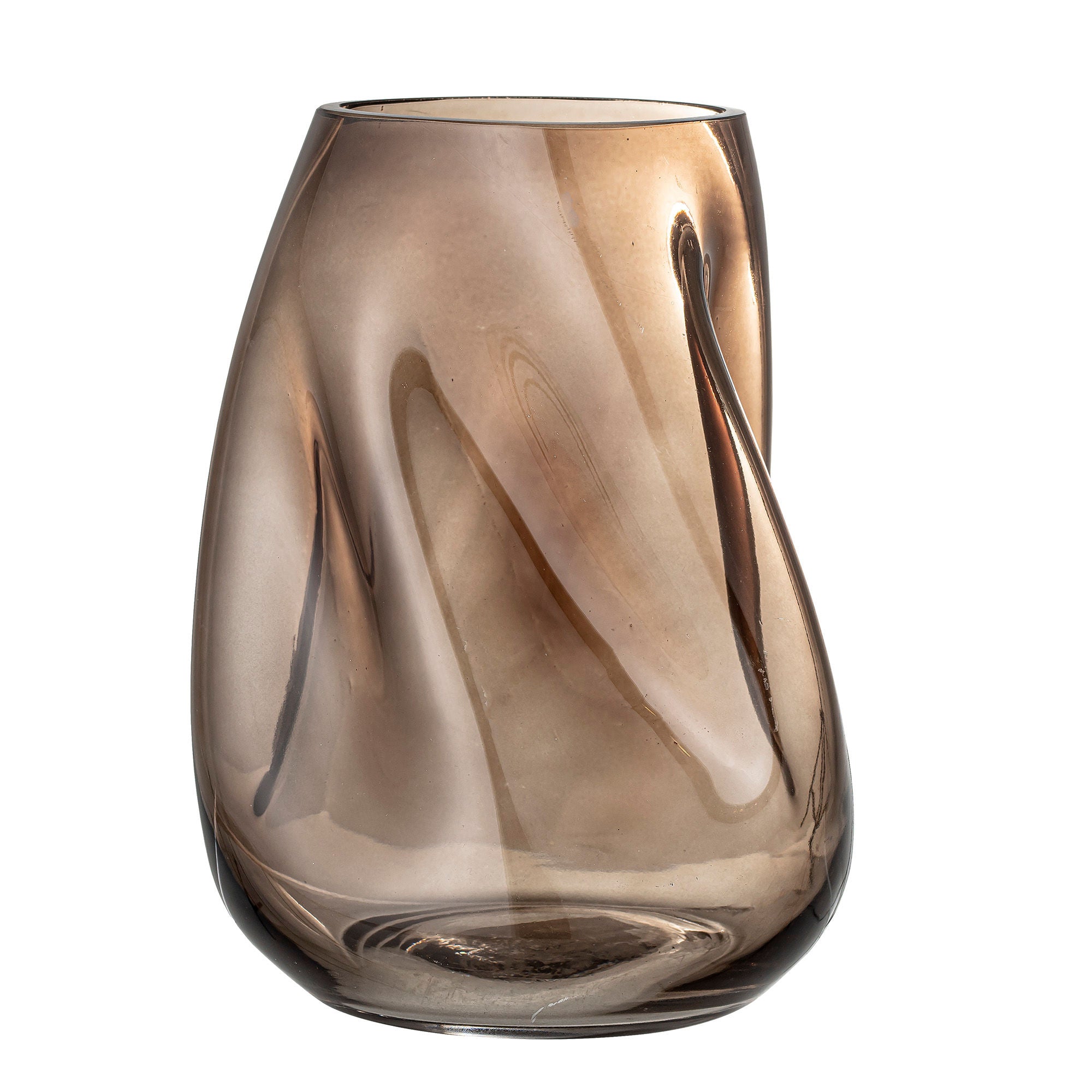 Bloomingville Ingolf Vase, Marron, Verre