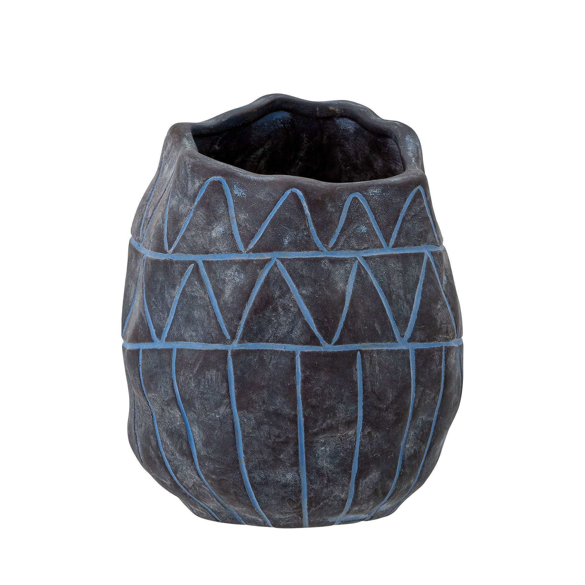 Kreative Sammlung Ivo Deco Vase, Blau, Keramik