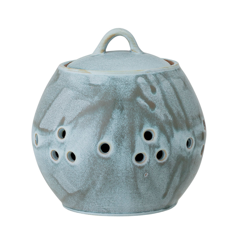 Kreative Sammlung Petal Pot mit Deckel, Blau, Steinzeug