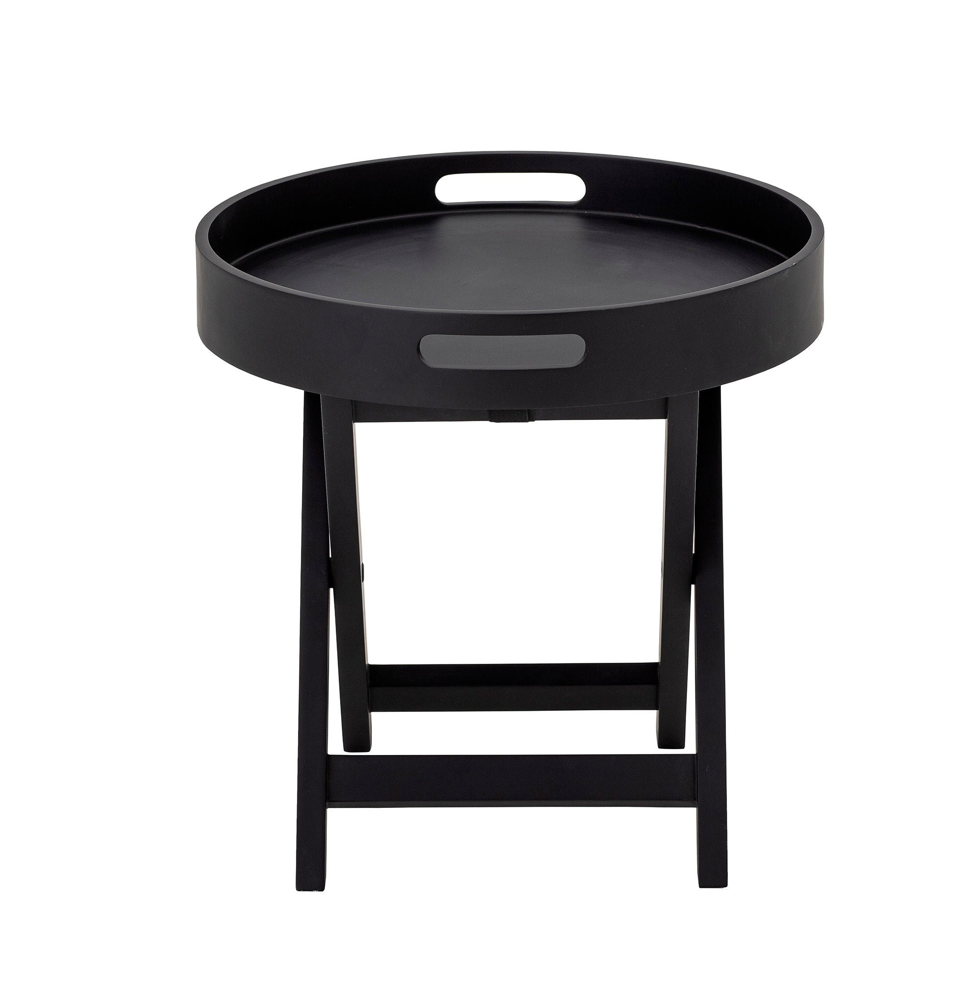 Bloomingville Table d'appoint Freya, Noir, Bois d'hévéa