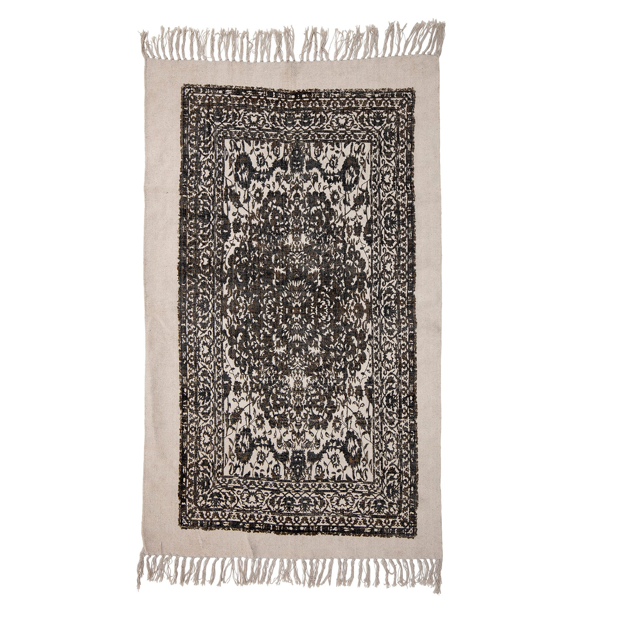 Bloomingville Tapis Nimi, Noir, Coton