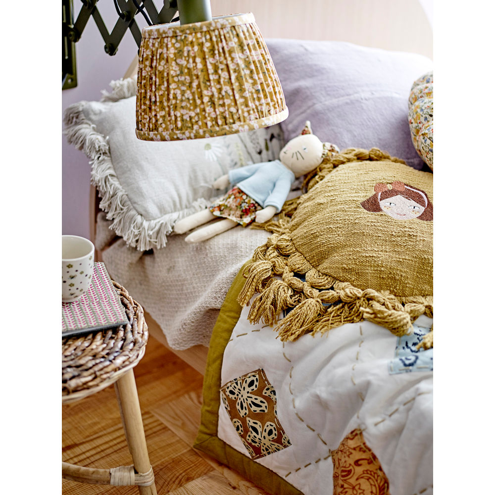 Almohada Bloomingville MINI Elinna, amarillo, algodón