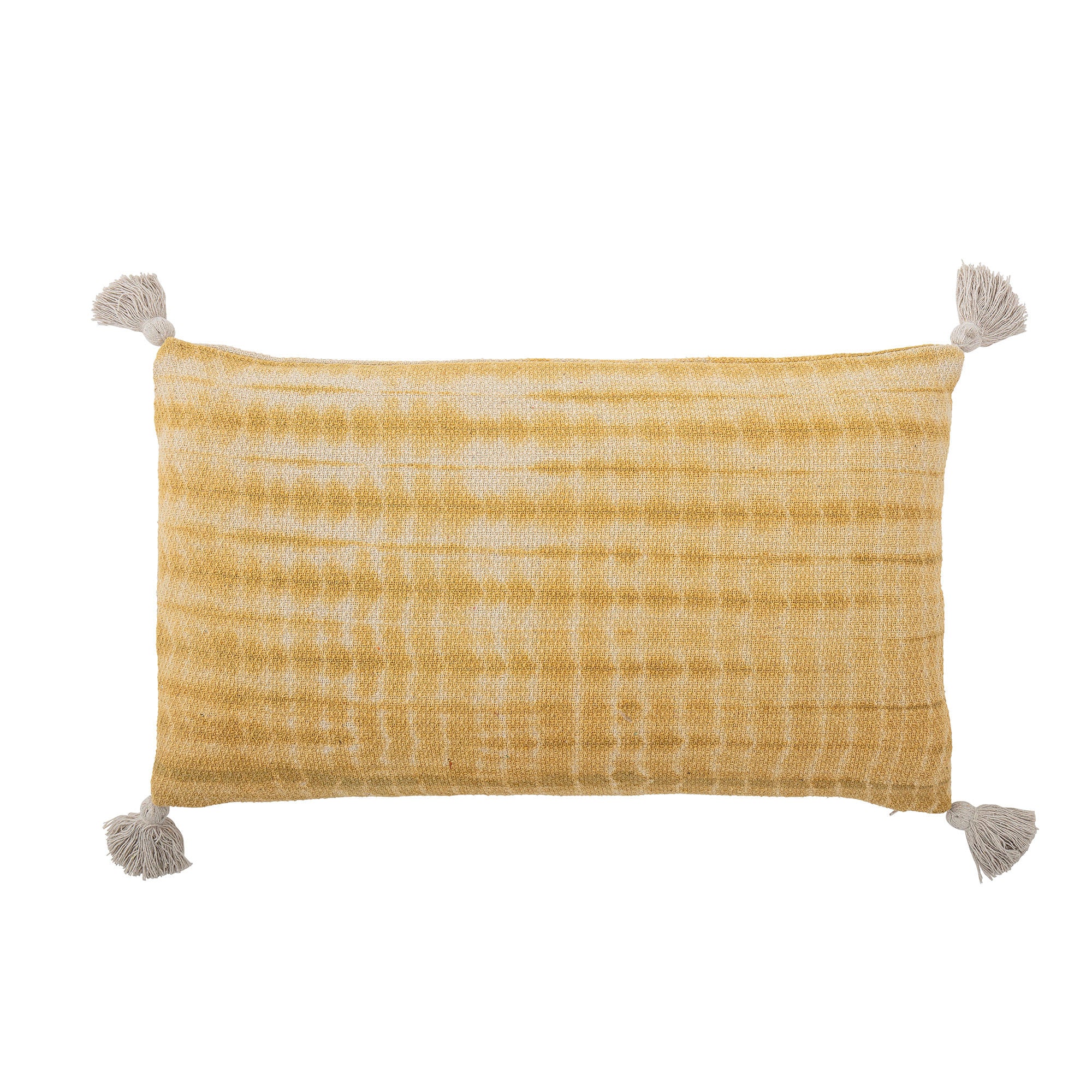 Bloomingville coussin Decia, jaune, coton recyclé