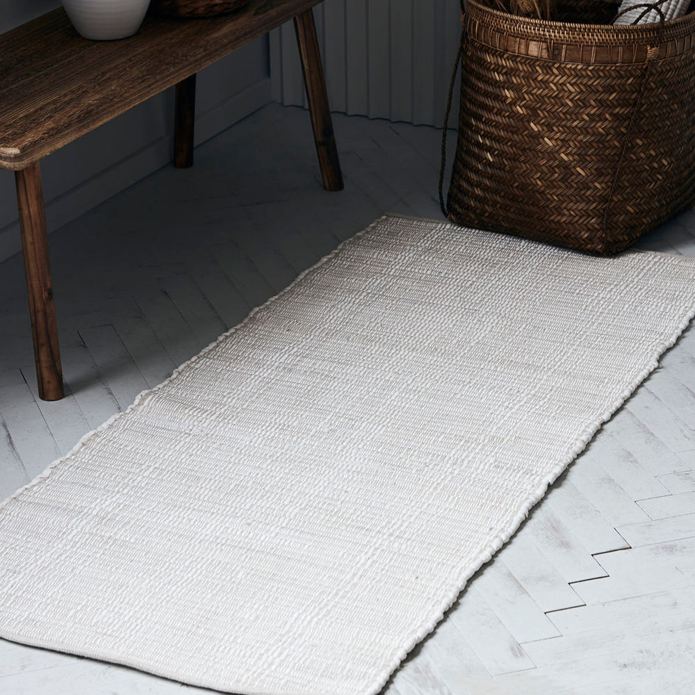 House Doctor Tapis, Chindi, Blanc