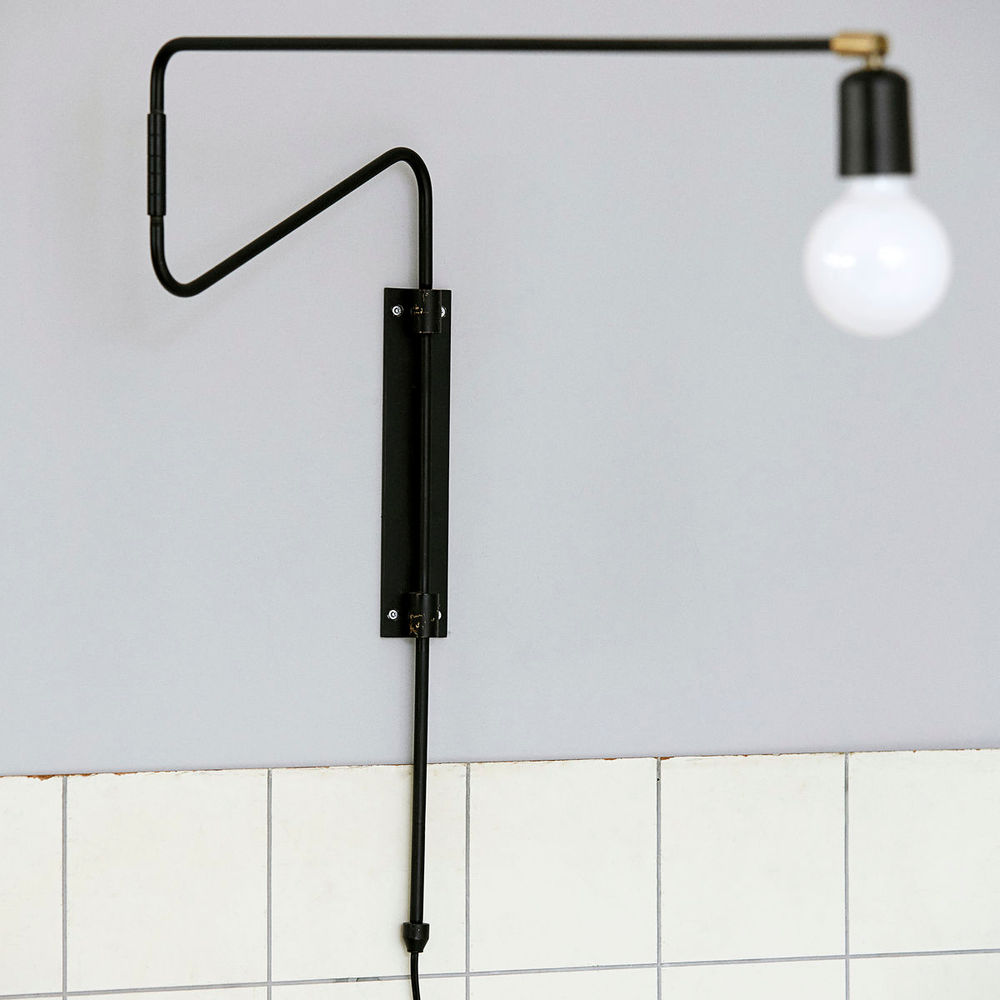 Haus Doktor Wand lampe, Schaukel, Schwarz