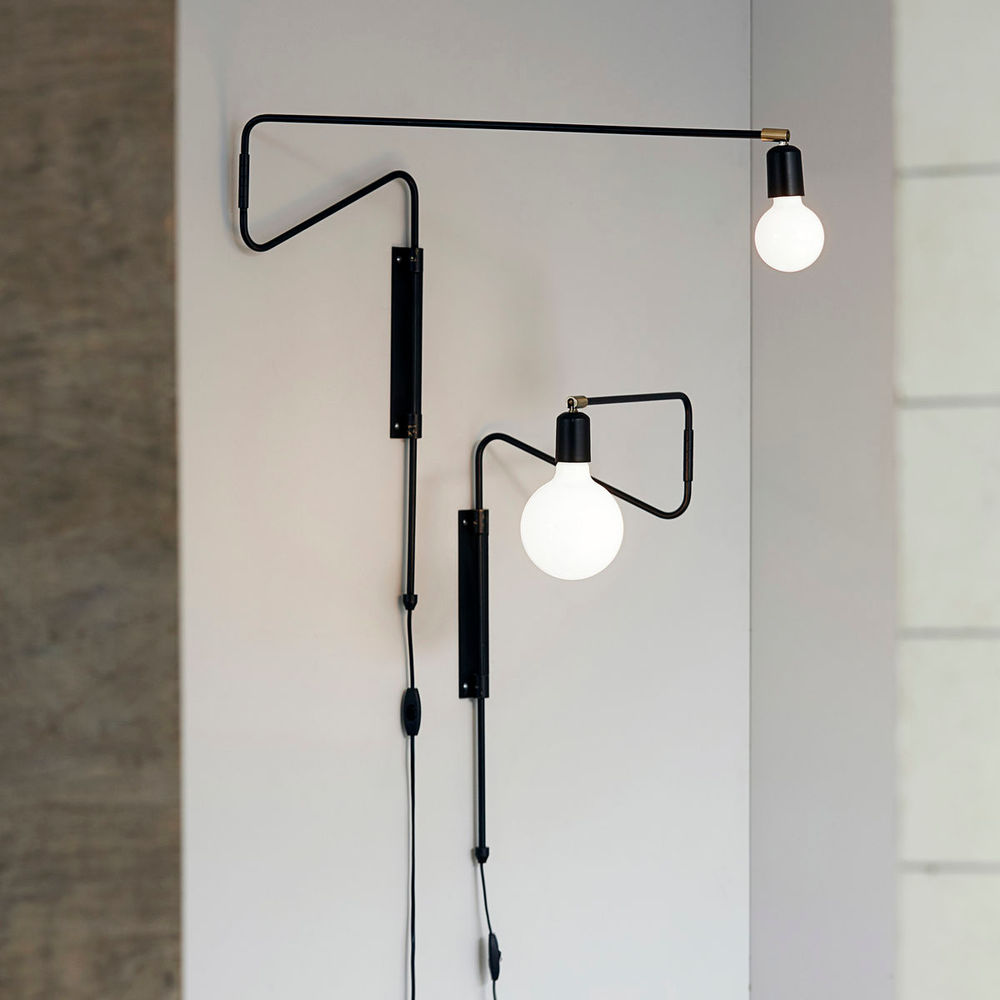 House Doctor Wandlamp, Swing, Zwart