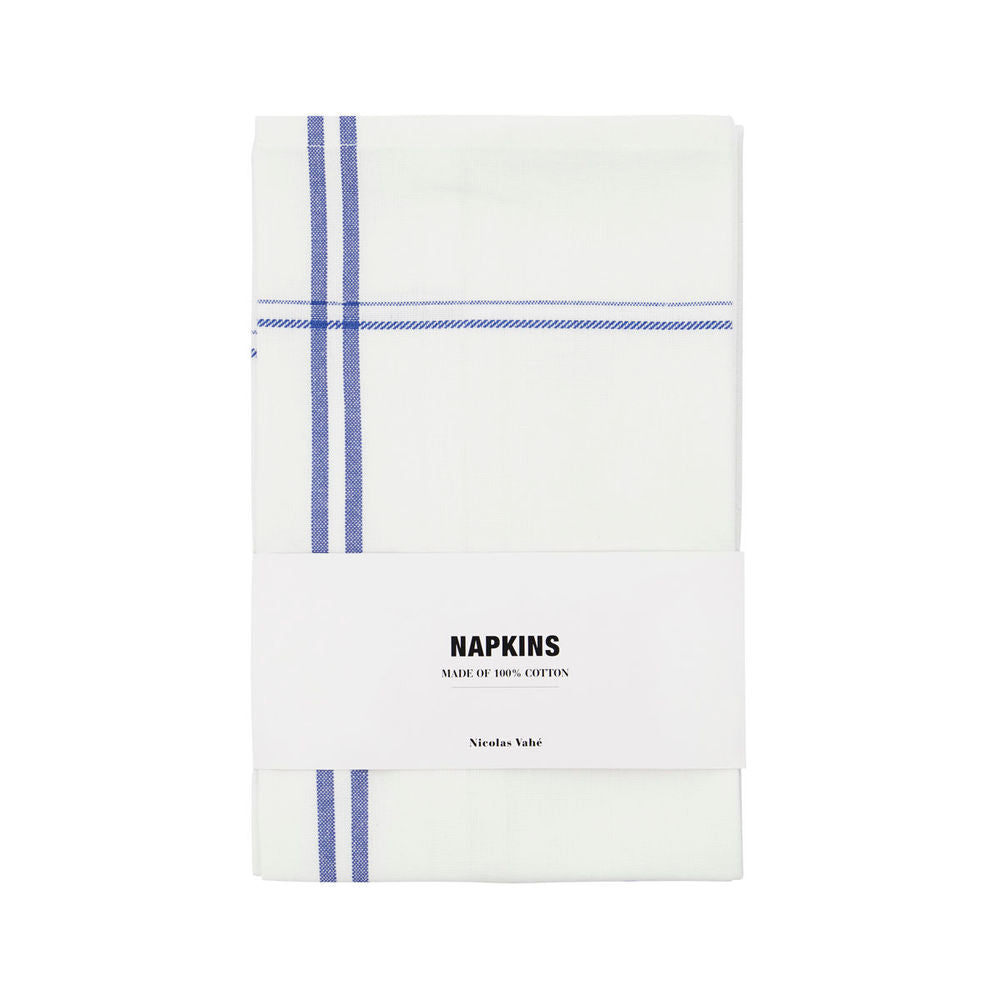 Serviettes Nicolas Vahe, Amow, Blanc Bleu