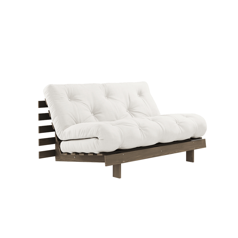 Design ROOTS CAROBE BRUN 140X200 W. ROOTS MATELAS NATUREL