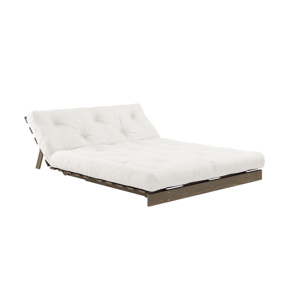 Design ROOTS CAROBE BRUN 140X200 W. ROOTS MATELAS NATUREL