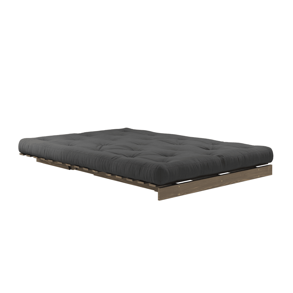 Karup Design RACINES CAROBE BRUN 140X200 W. SUÈDE MATELAS GRIS FONCÉ