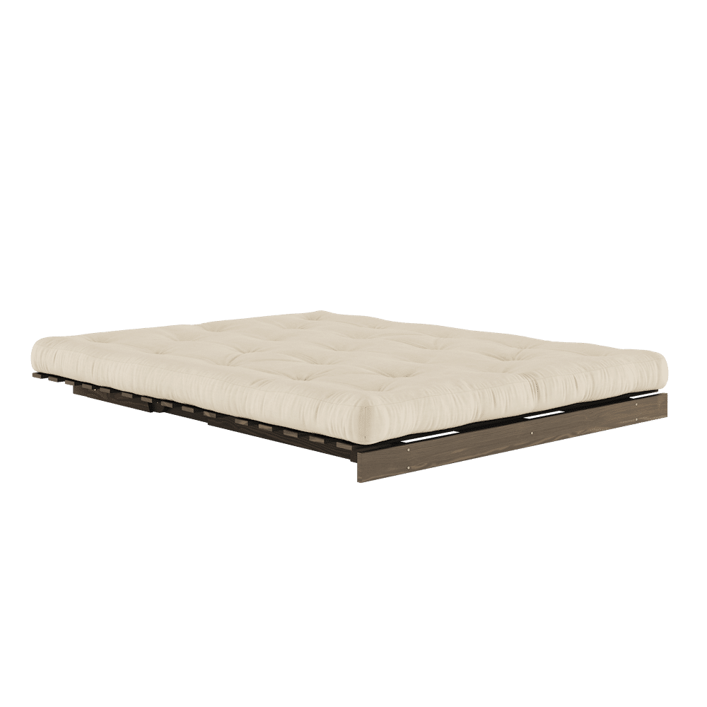 Karup Design RACINES CAROBE BRUN 160X200 W. SUÈDE MATELAS BEIGE