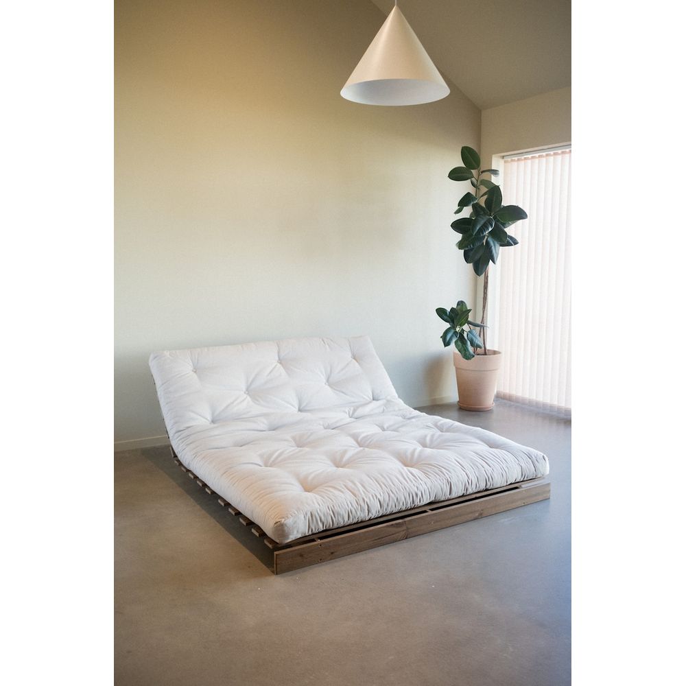 Karup Design RACINES CAROBE BRUN 160X200 W. SUÈDE MATELAS BEIGE