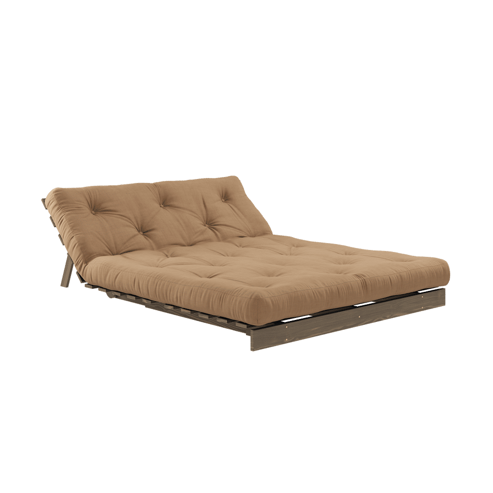 RACINES CAROBE BRUN 140X200 W. MATELAS MOCCA ROOTS