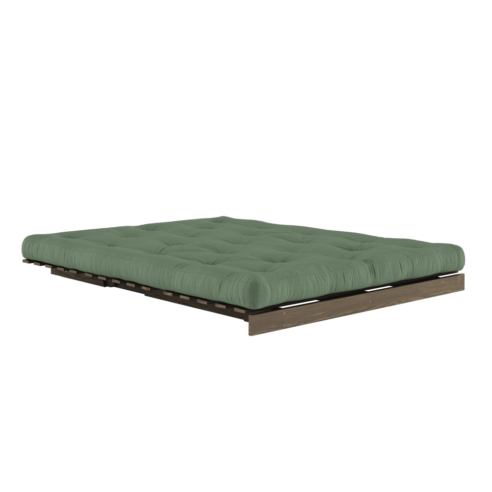 Karup Design RACINES CAROBE BRUN 160X200 W. ROOTS MATELAS VERT OLIVE