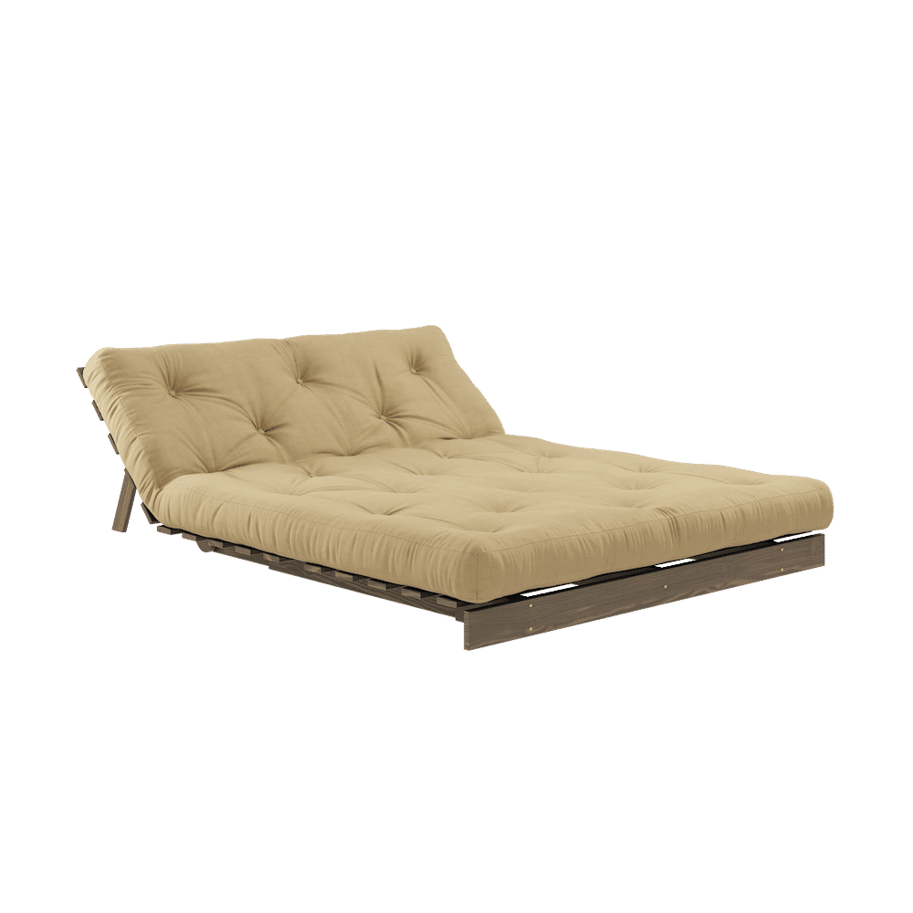 Karup Design RACINES CAROBE BRUN 140X200 W. SUÈDE MATELAS BLÉ BEIGE