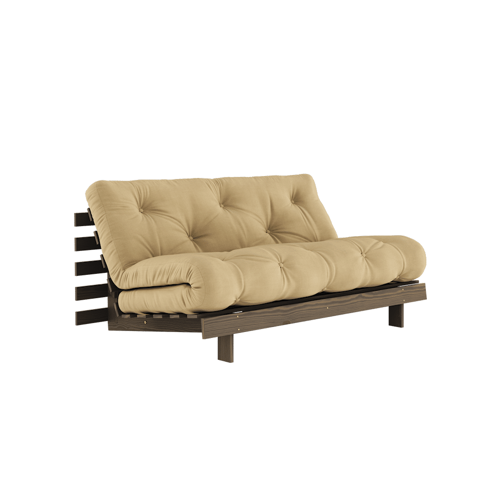 Karup Design WURZELN CAROB BROWN 160X200 W. SCHWEDEN MATRATZE WEIZEN BEIGE