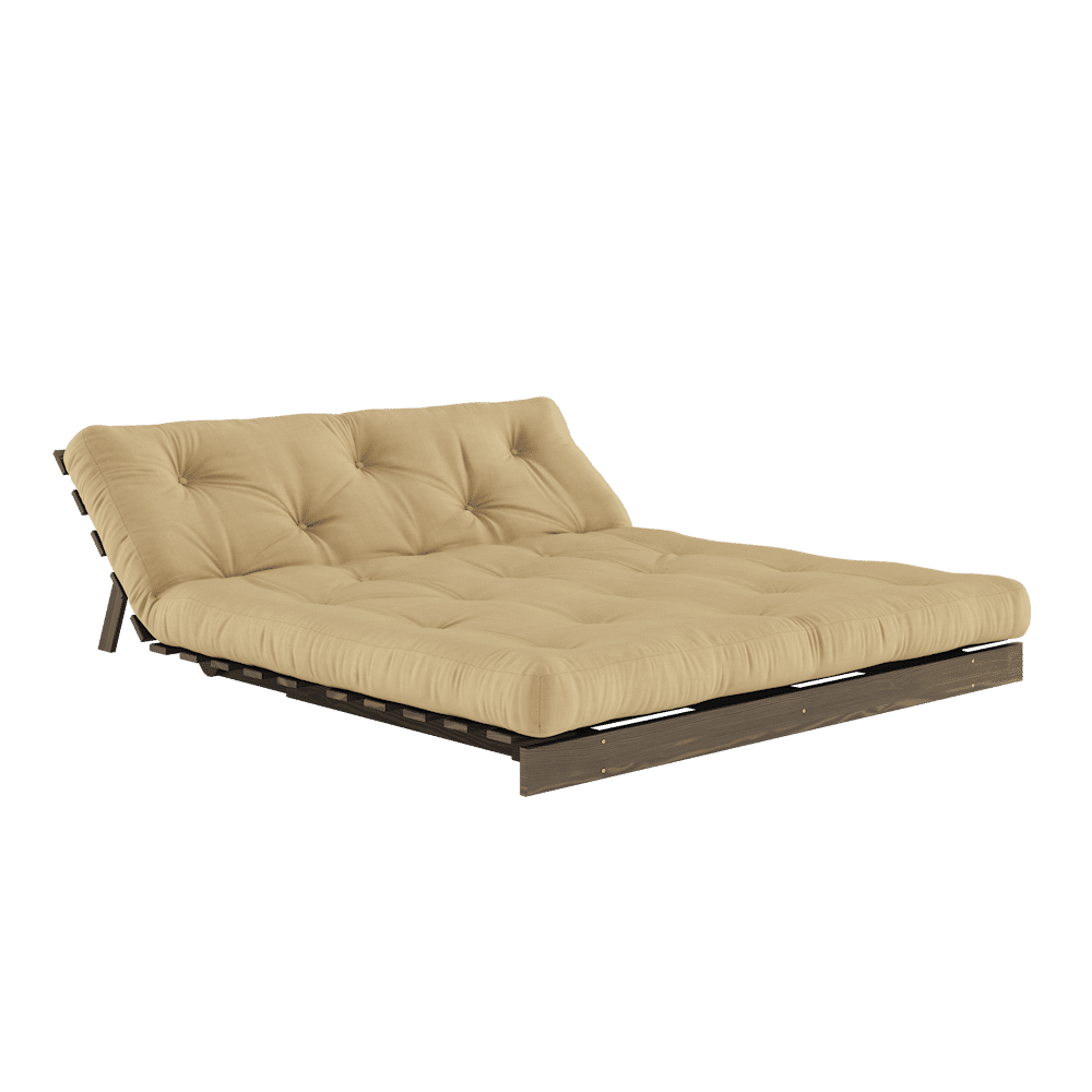 Karup Design WURZELN CAROB BROWN 160X200 W. SCHWEDEN MATRATZE WEIZEN BEIGE