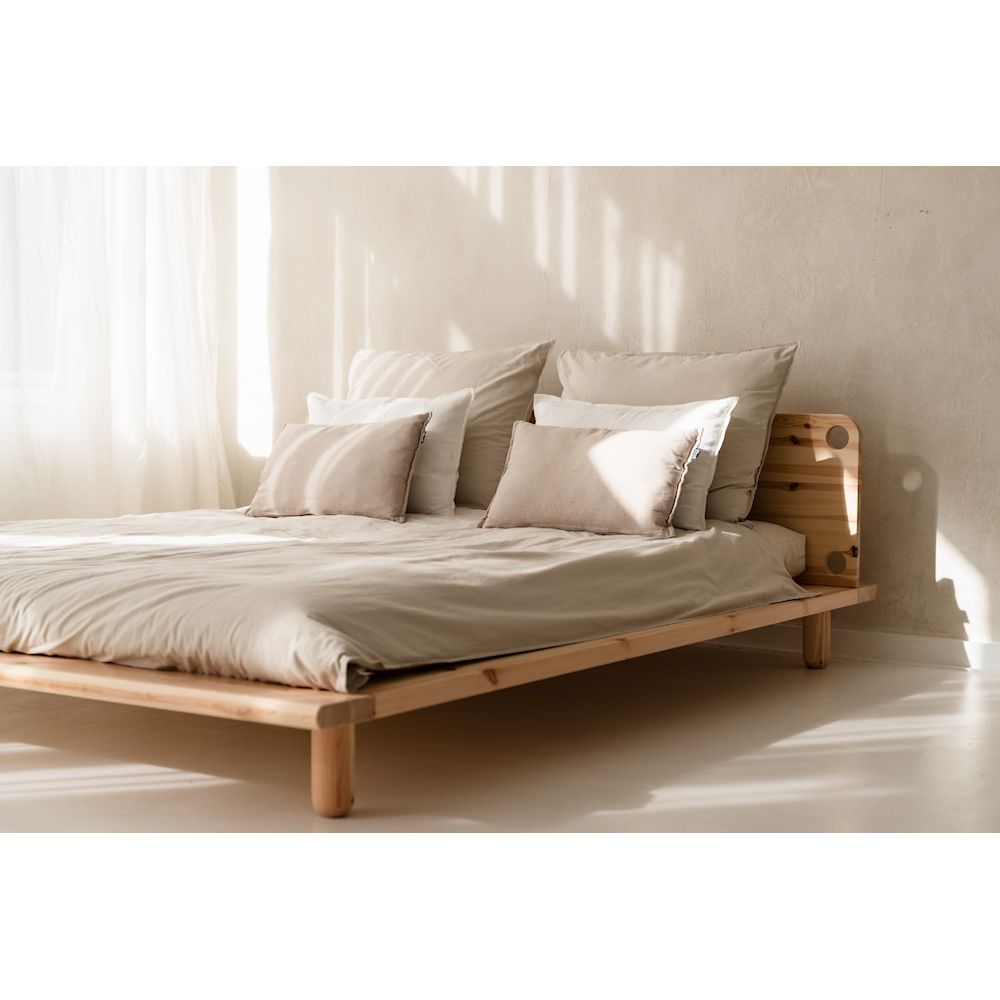 Karup Design PEEK BED CLEAR LACQUERED 140 X 200 W. 2 BED LAMPS