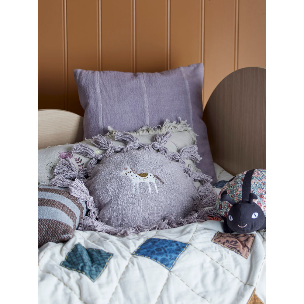 Bloomingville Mini Elinna Oreiller, Violet, Coton