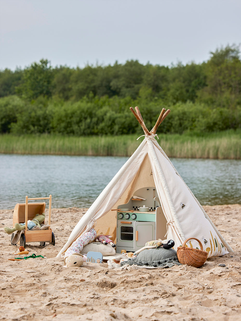 Bloomingville MINI Millo Tipi Infantil, Natural, Algodón