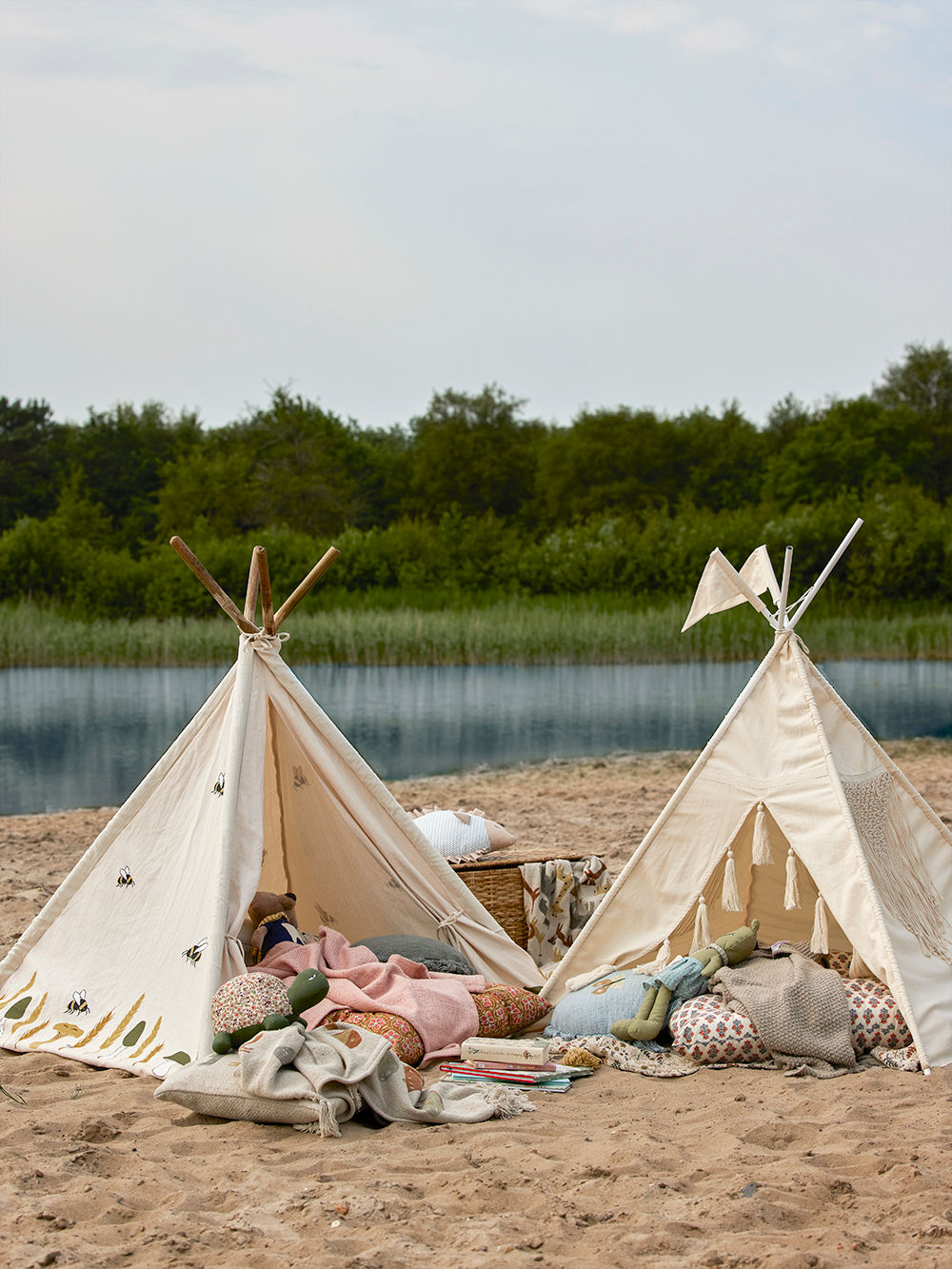 Bloomingville MINI Millo Kinder Tipi, Naturel, Coton