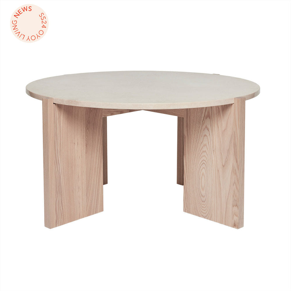 OYOY LIVING Lune Marmeren Salontafel - Groot - Natuur / Wit