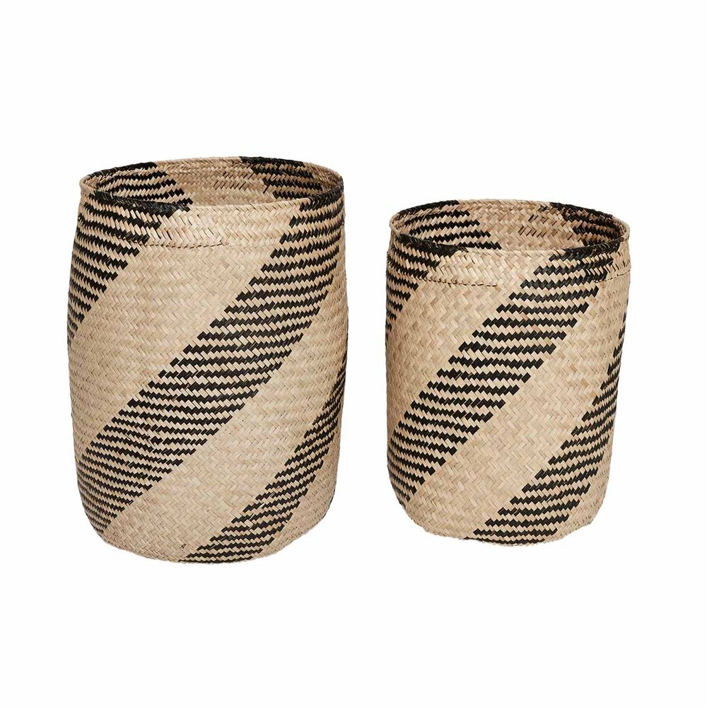 OYOY LIVING Panier de rangement Twist-Lot de 2