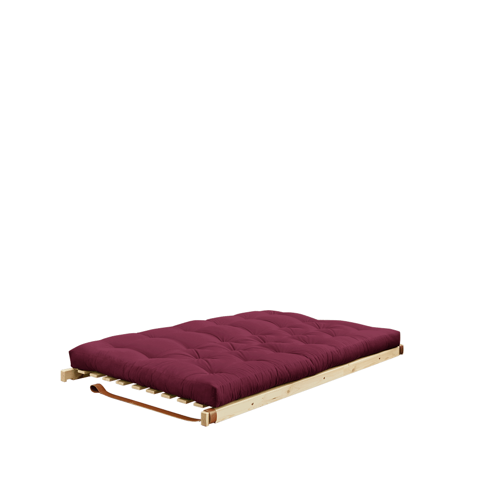 Karup Design JUMP CLEAR LACQUERED W. 5-LAYER MIXED MATTRESS BORDEAUX