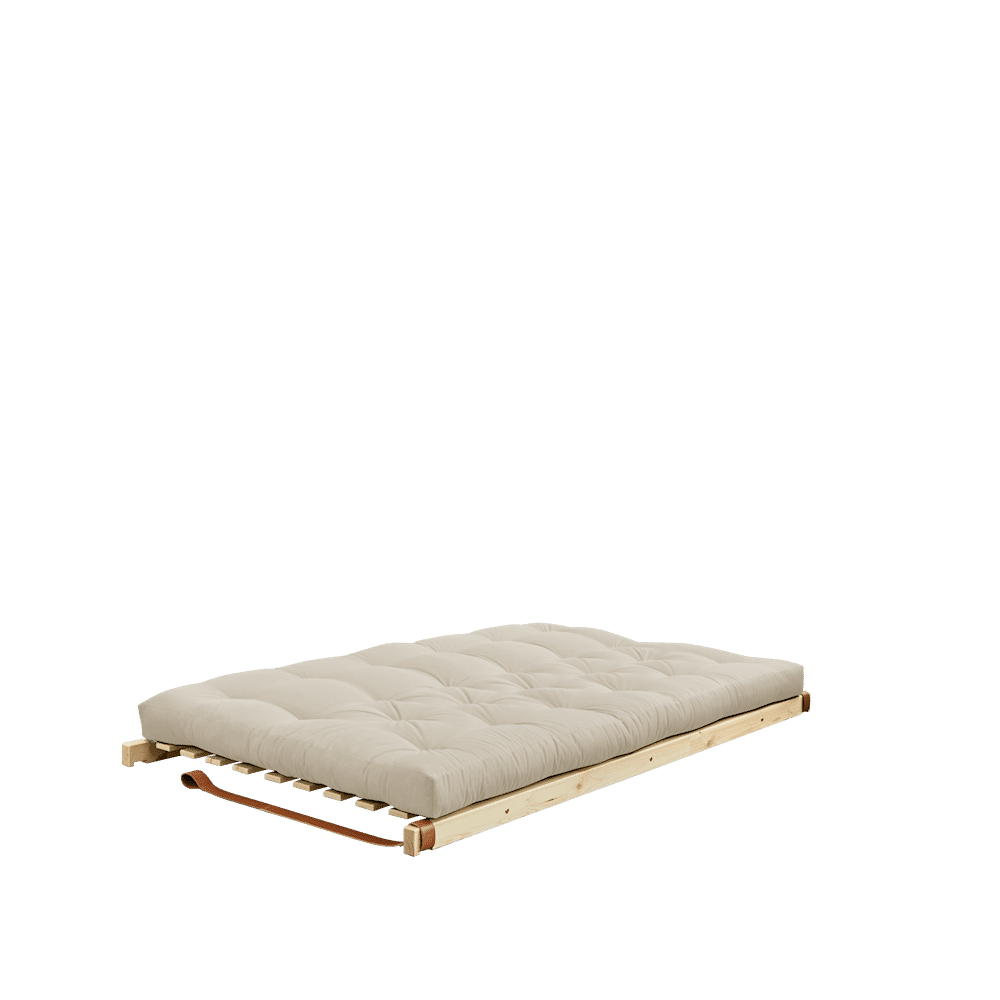 Karup Design JUMP CLEAR LACQUERED W. 5-LAYER MIXED MATTRESS BEIGE