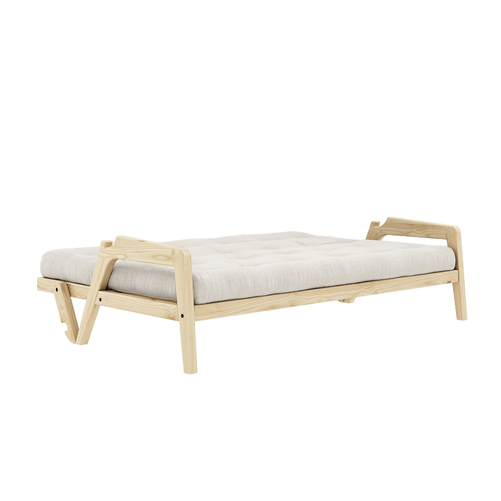 Karup Design GRAB CLEAR LACQUERED W. 5-LAYER MIXED MATTRESS IVORY