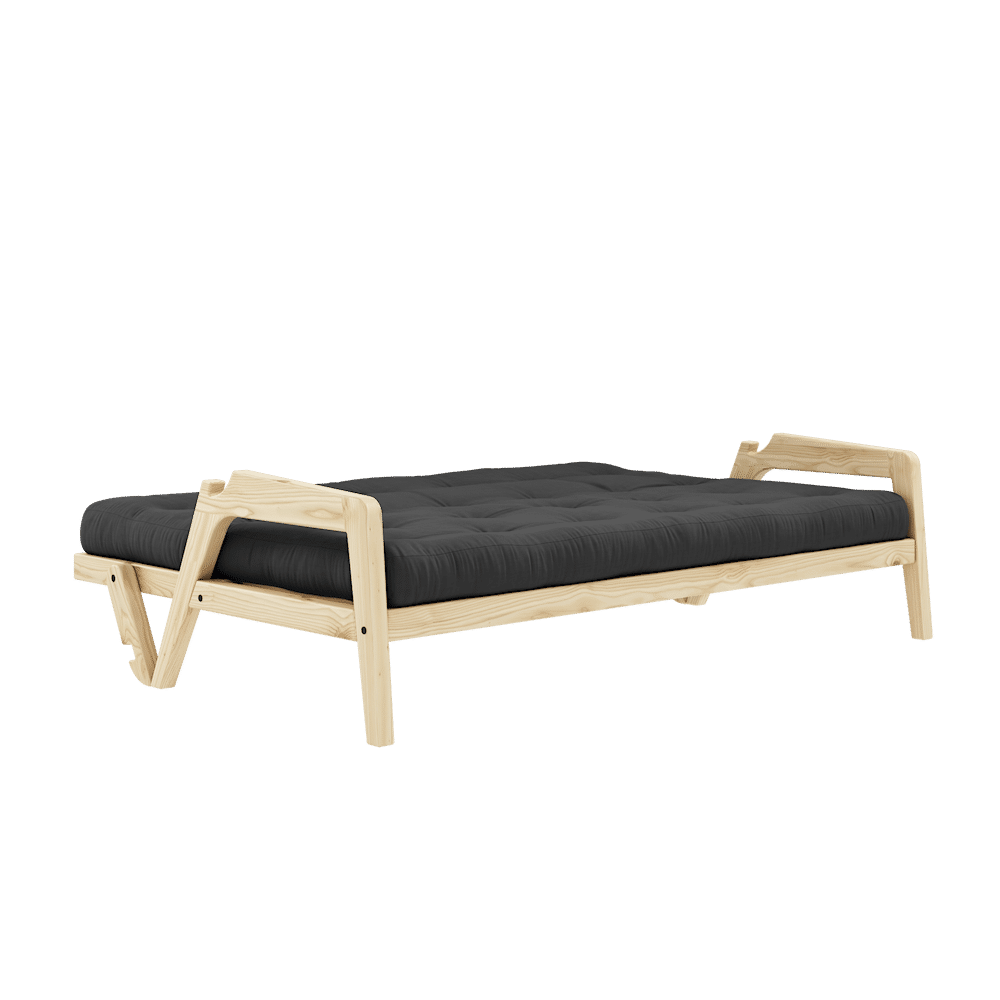 Karup Design SAISIR CLAIR LAQUE W. MATELAS MIXTE 5 COUCHES GRIS FONCÉ