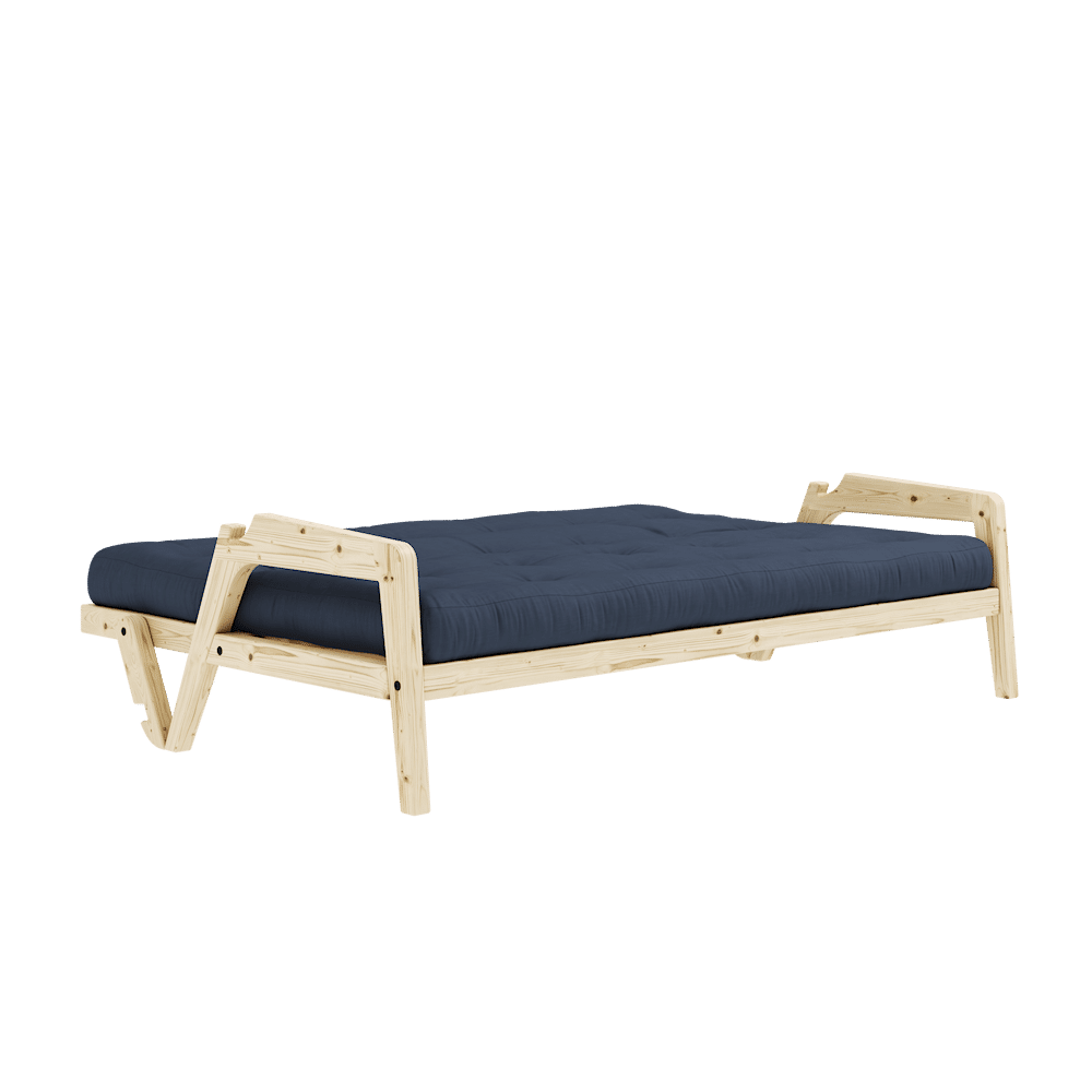 Karup Design GRAB CLEAR LACQUERED W. 5-LAYER MIXED MATTRESS NAVY