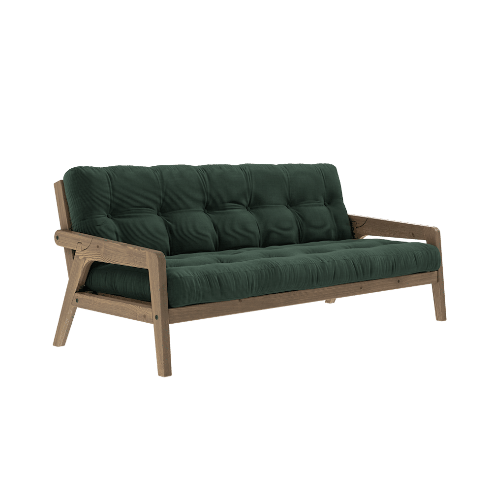 Karup Design SAISIR CAROBE MARRON LAQUÉ W. MATELAS MIXTE 5 COUCHES ALGUE