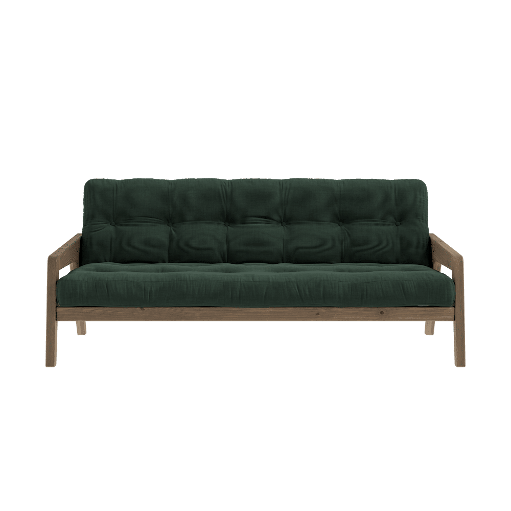 Karup Design SAISIR CAROBE MARRON LAQUÉ W. MATELAS MIXTE 5 COUCHES ALGUE