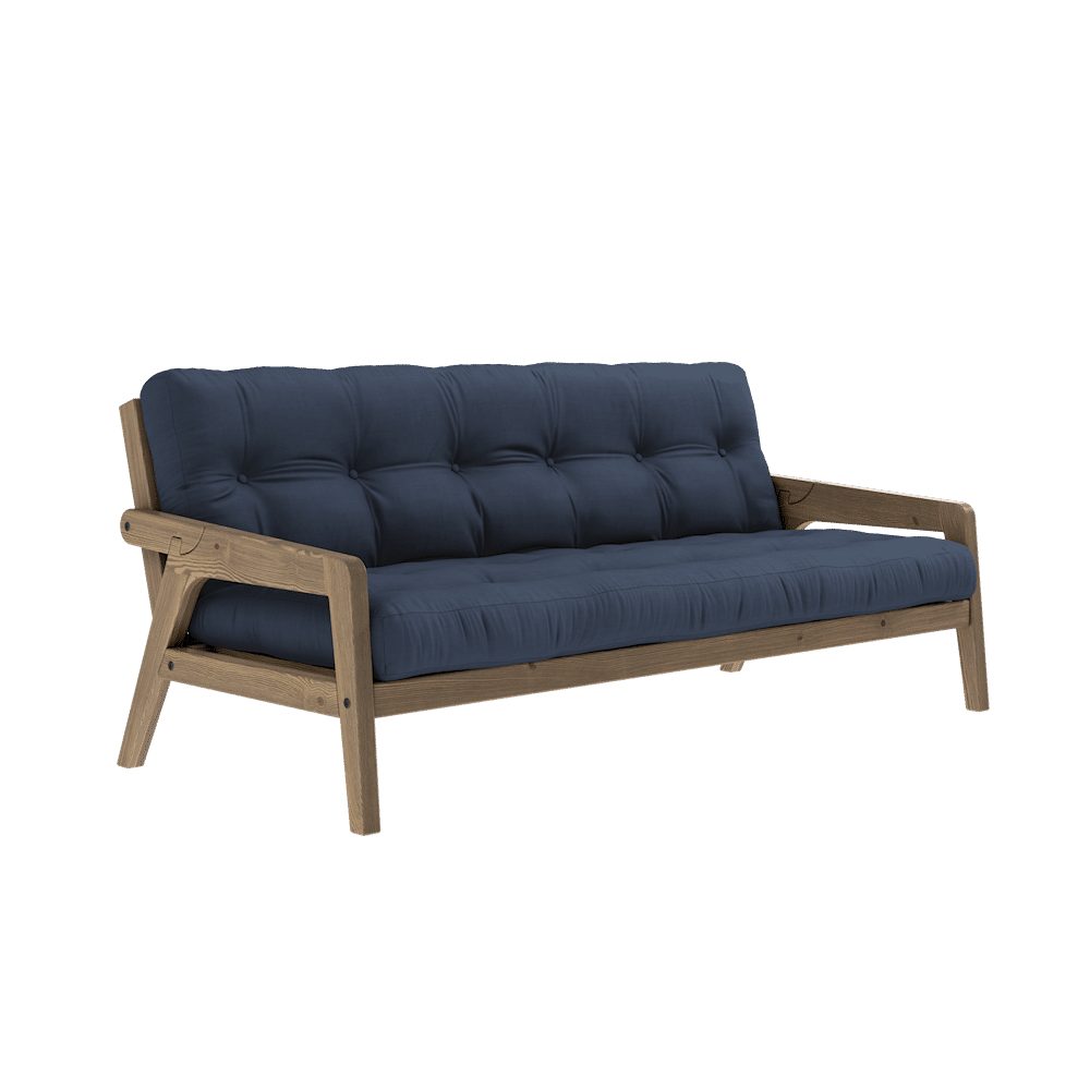 Karup Design SAISIR CAROBE MARRON LAQUÉ W. MATELAS MIXTE 5 COUCHES MARINE