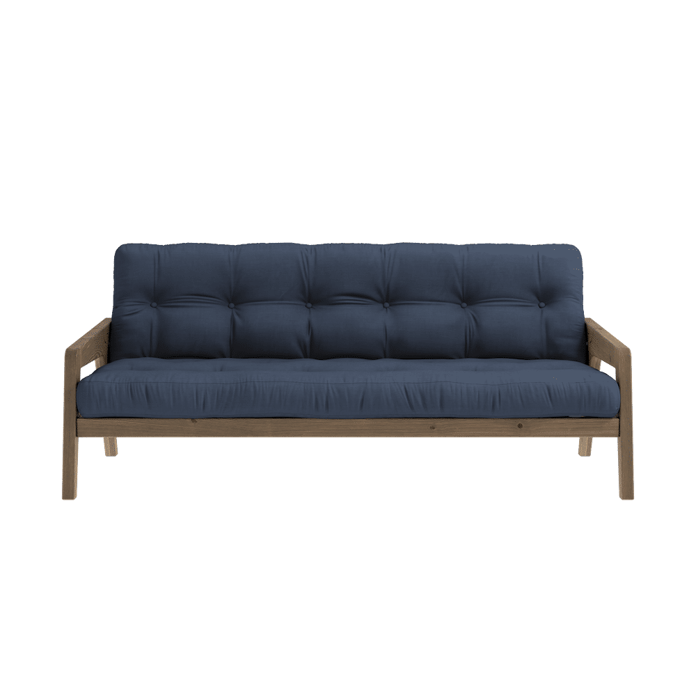 Karup Design SAISIR CAROBE MARRON LAQUÉ W. MATELAS MIXTE 5 COUCHES MARINE