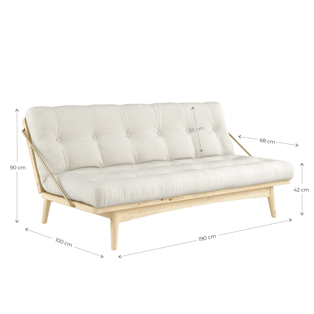 FOLK CLAIR LAQUE W. MATELAS MIXTE 5 COUCHES IVOIRE