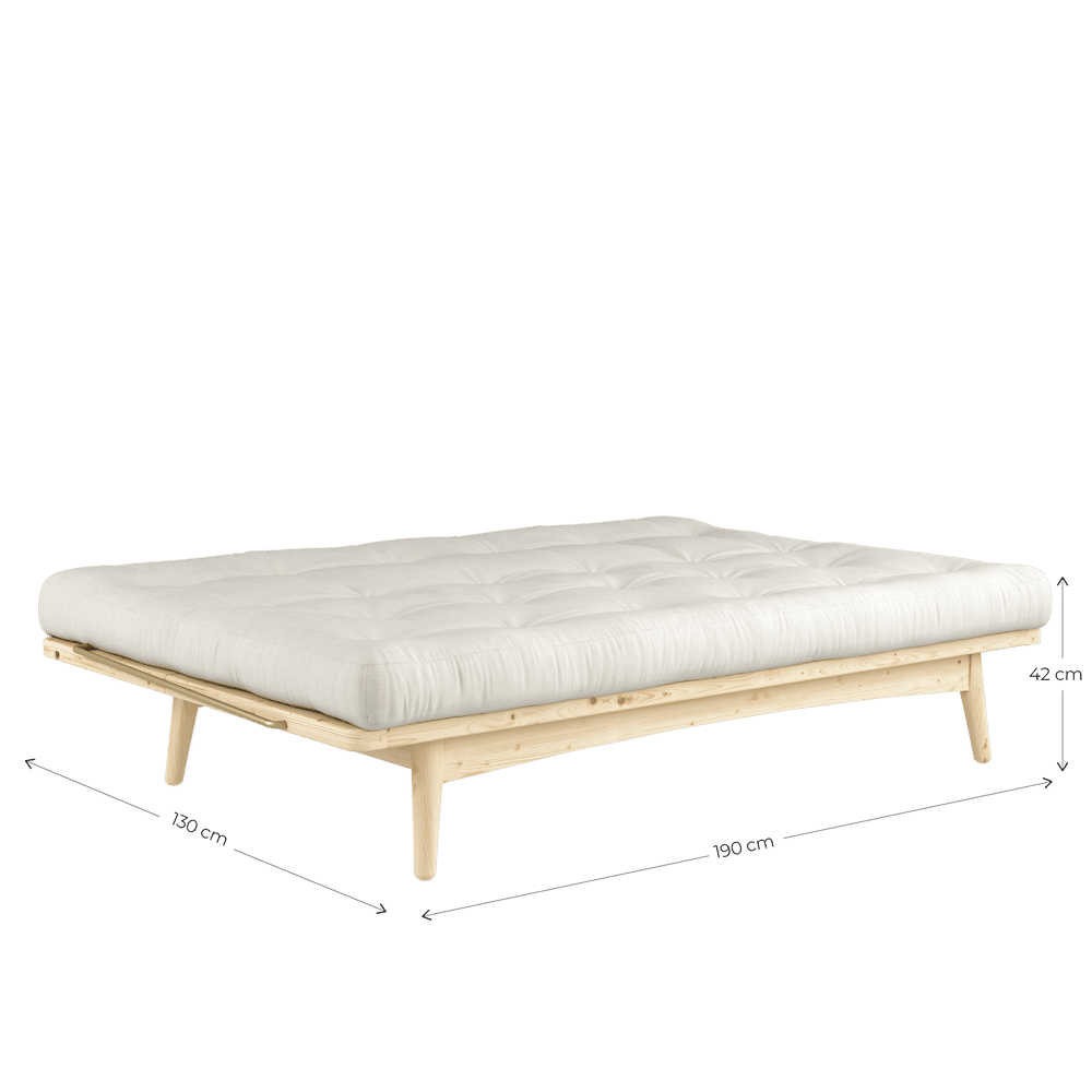 Karup Design FOLK CLEAR LACQUERED W. 5-LAYER MIXED MATTRESS FUDGE BROWN